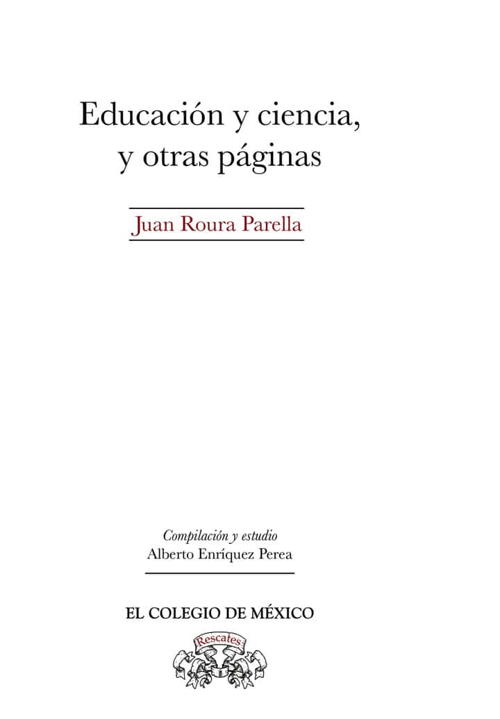 Educación y ciencia, y otras páginas