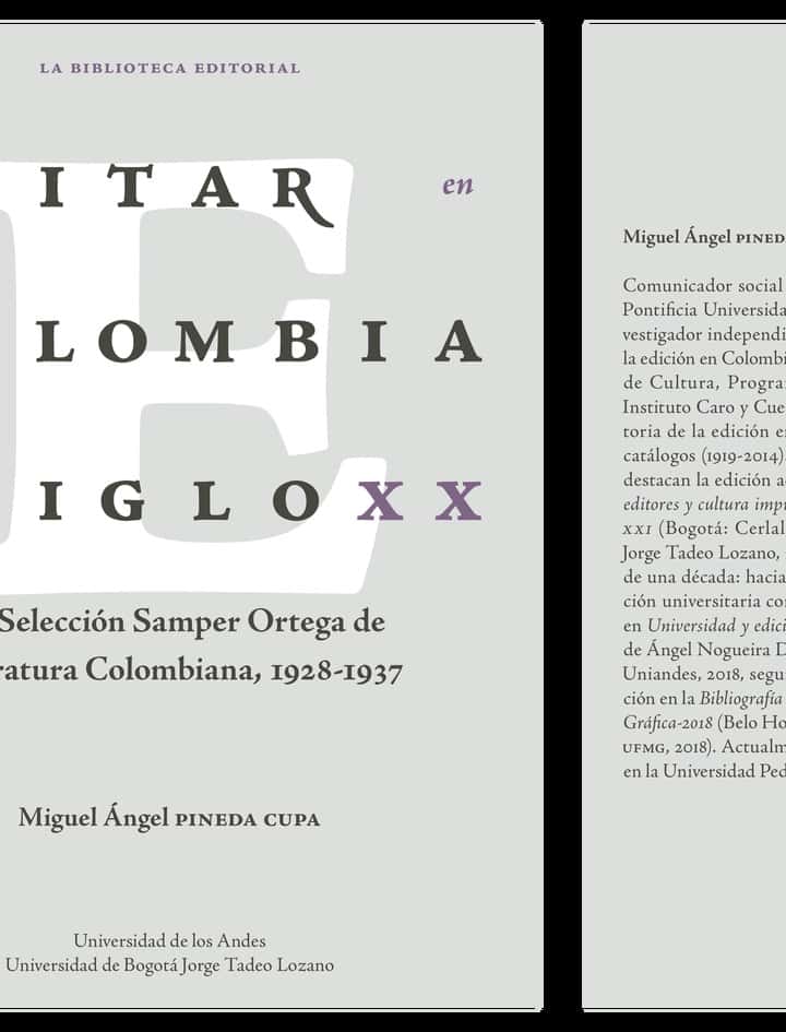 Editar en Colombia en el siglo XX. La selección Samper Ortega de Literatura Colombiana, 1928-1937