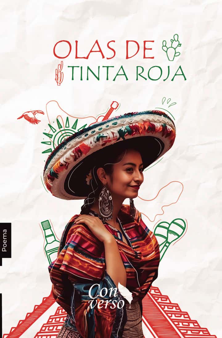 Olas de tinta roja