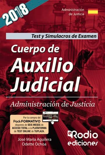 Cuerpo de Auxilio Judicial. Administración de Justicia.  Test y Simulacros de Examen