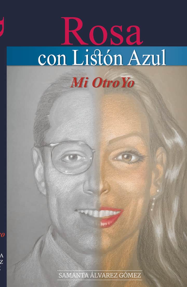 Rosa con listón azul Mi Otro yo