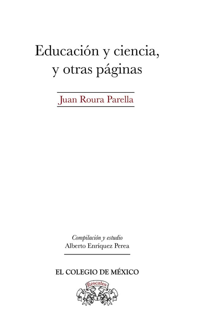 Educación y ciencia, y otras páginas