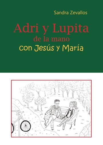 Adri y Lupita de la mano con Jesús y María