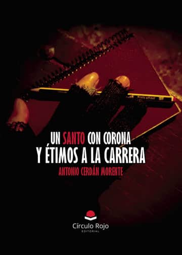 Un santo con corona y etimos a la carrera