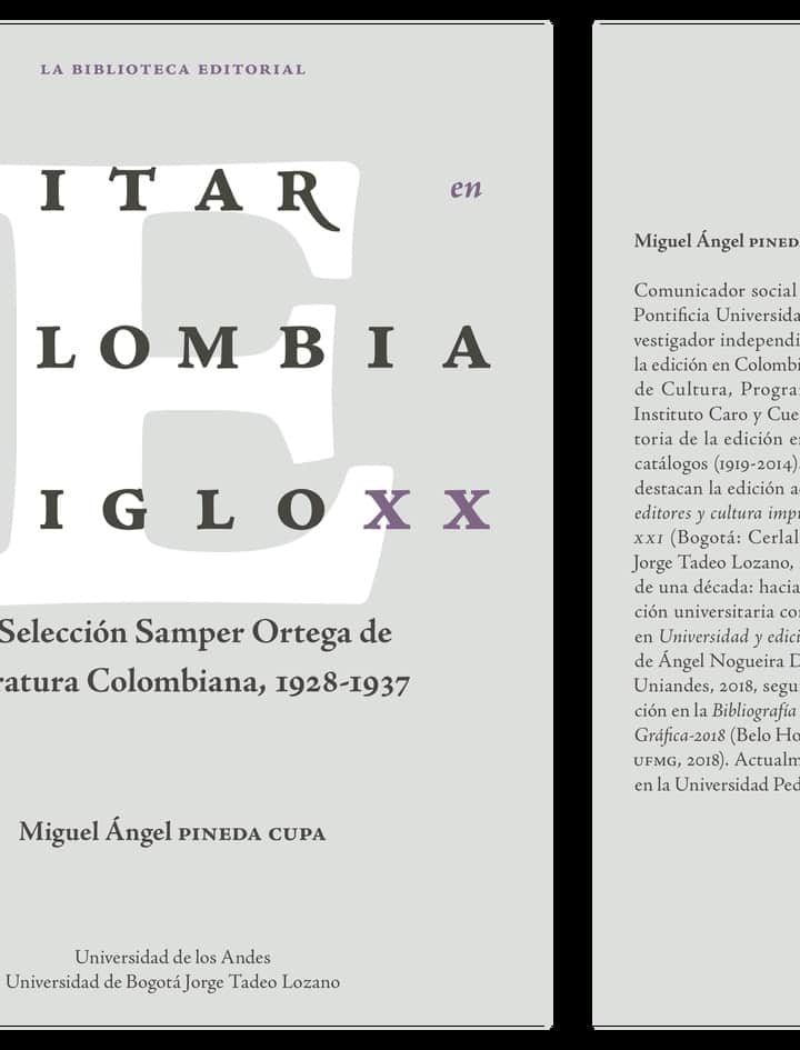 Editar en Colombia en el siglo XX. La selección Samper Ortega de Literatura Colombiana, 1928-1937