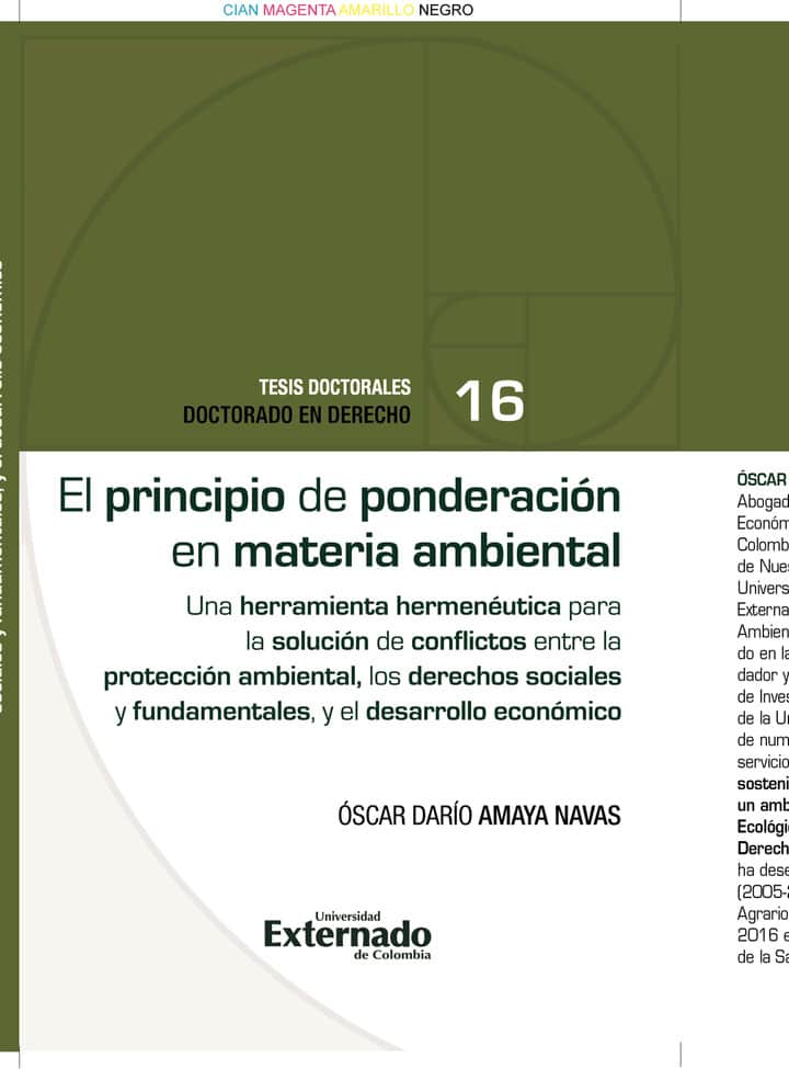 El principio de ponderación en materia ambiental