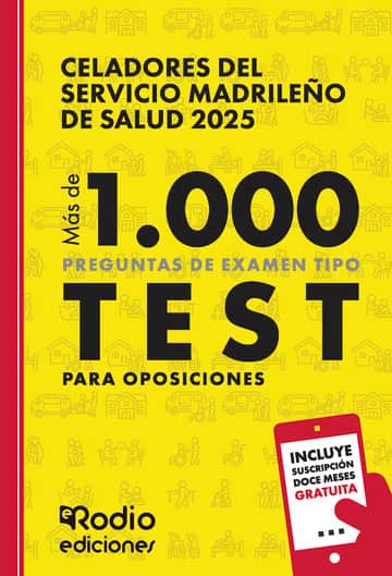 Celadores del Servicio Madrileño de  Salud 2025. Más de 1.000 preguntas Tipo Test para oposiciones