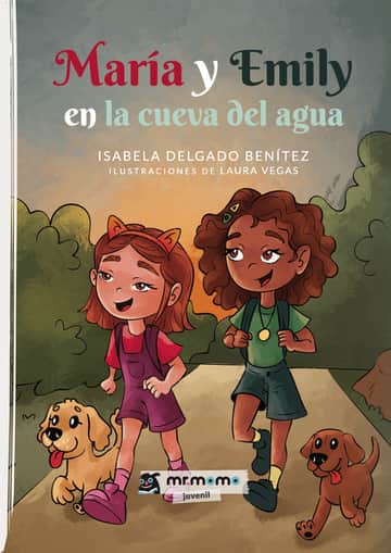 María y Emily en la cueva del agua