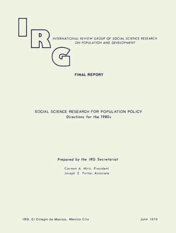 Social science research for population policy directions for the 1980s