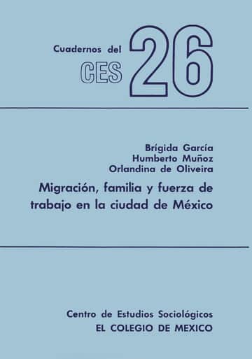 Migración, familia y fuerza de trabajo en la ciudad de México