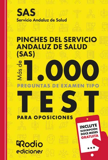 Pinches del Servicio Andaluz de Salud (SAS). Más de 1.000 preguntas de examen tipo test para oposiciones