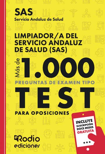 Limpiador/a del Servicio Andaluz de Salud (SAS). Más de 1.000 preguntas de examen tipo test para oposiciones
