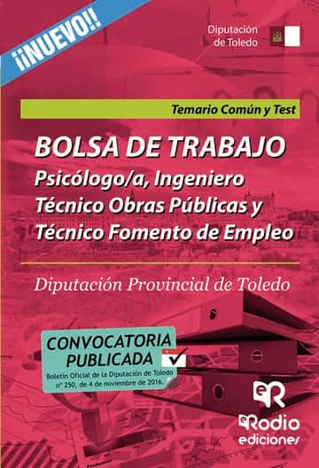 Bolsa de trabajo. Psicólogo/a, Ingeniero Técnico Obras Públicas y Técnico Fomento Empleo