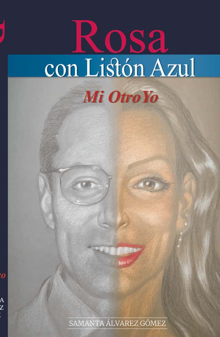 Rosa con listón azul Mi Otro yo