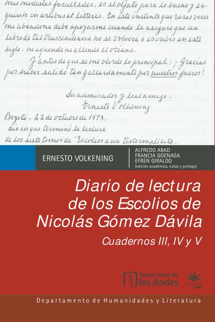 Diario de lectura de los Escolios de Nicolás Gómez Dávila: Cuadernos III, IV y V
