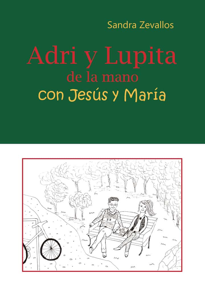 Adri y Lupita de la mano con Jesús y María