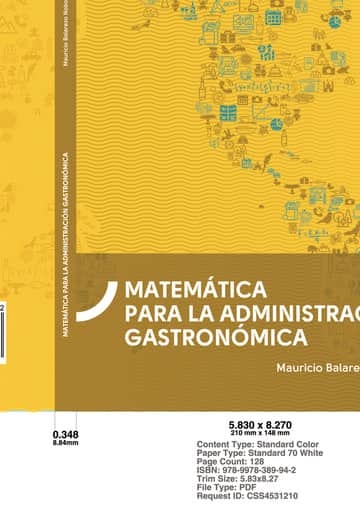 Matemática para la administración gastronómica