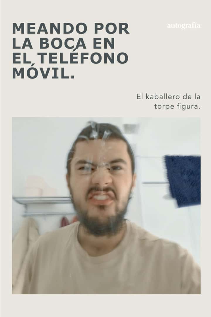 Meando por la boca en el teléfono móvil